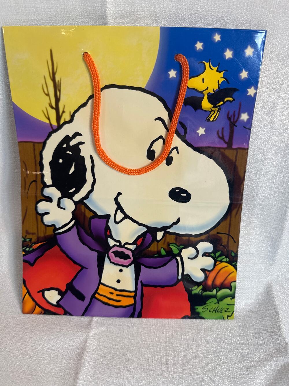 Halloween Peanuts Hallmark UFS Snoopy gift bag vintage unused